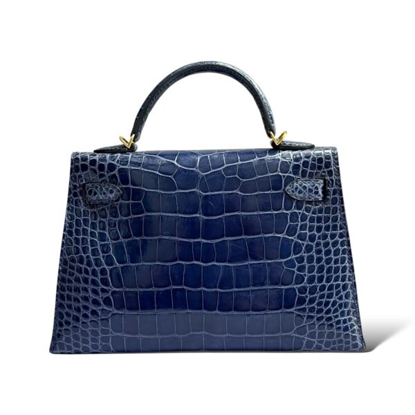 Hermès Kelly Mini – Bleu Saphir Shiny Crocodile with Gold Hardware - Zeuskicks
