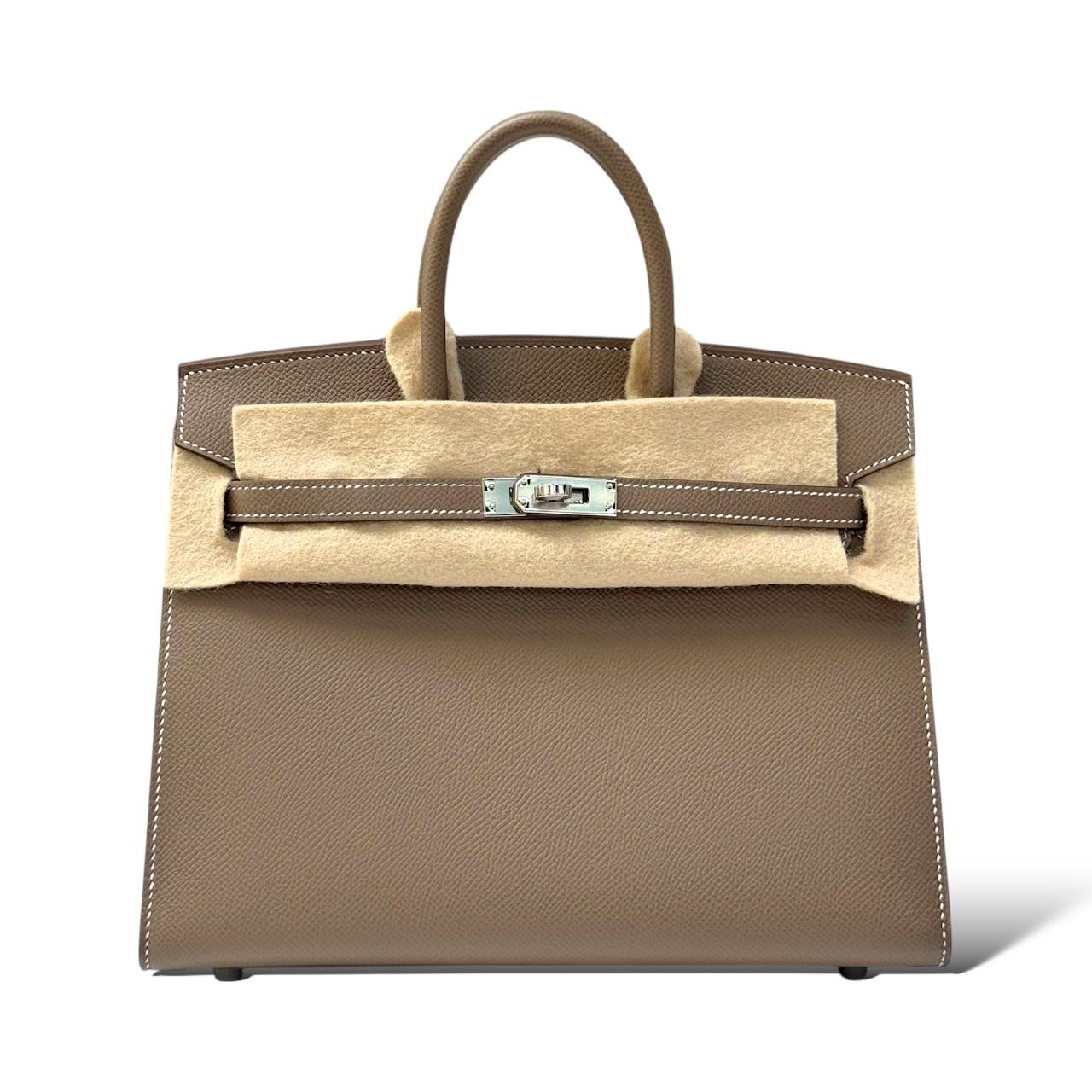 Hermès Birkin 25 – Étoupe Epsom Leather with Palladium Hardware - Zeuskicks