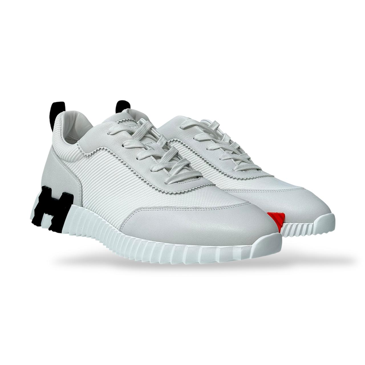 Hermès Bouncing Sneakers – Blanc Mesh & Sport Goatskin Edition