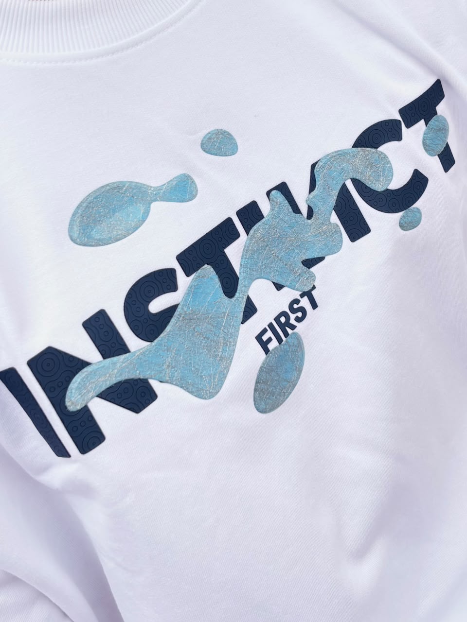 Splash of Instincts - Oversized T-shirt (White) by Instinct First