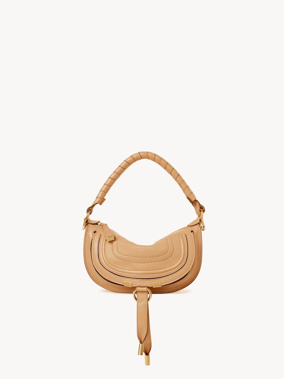 CHLOE Mini Marcie shoulder bag in soft leather Bleached Brown by CHLOE
