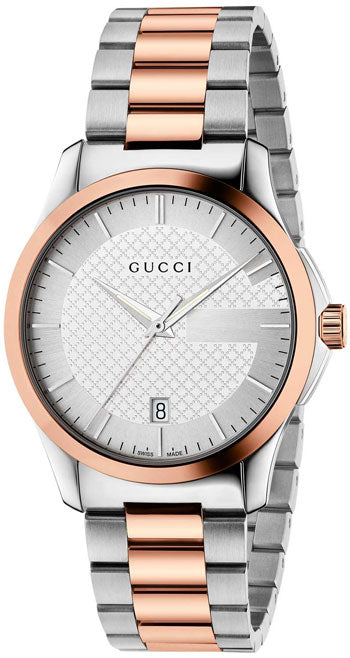 Unisex Gucci G-Timeless YA126447 Silver Dial Two-Tone Watch