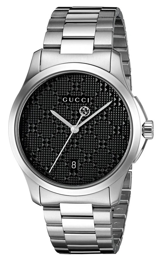 Men's Gucci G-Timeless YA126460 Silver Stainless Steel Watch