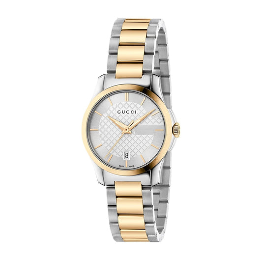 Ladies Gucci G-Timeless YA126563 Two-Tone Stainless Steel Watch