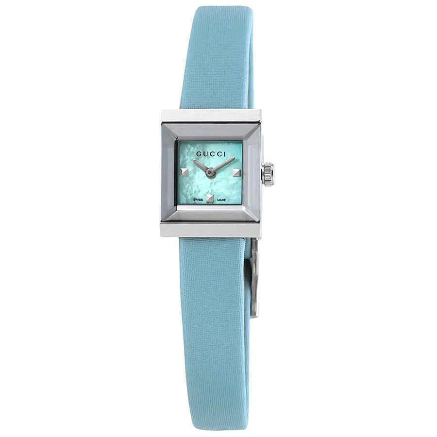 Ladies Gucci G-Frame YA128531  Leather Strap Watch