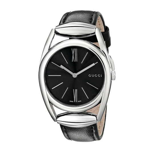 Men's Gucci YA139401 Stainless Steel Black Dial Watch