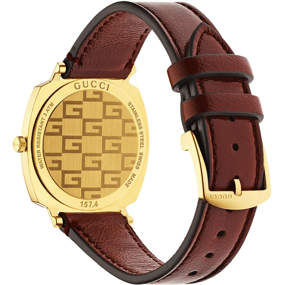 Unisex Gucci YA157405 Grip Quartz Watch with Yellow Gold