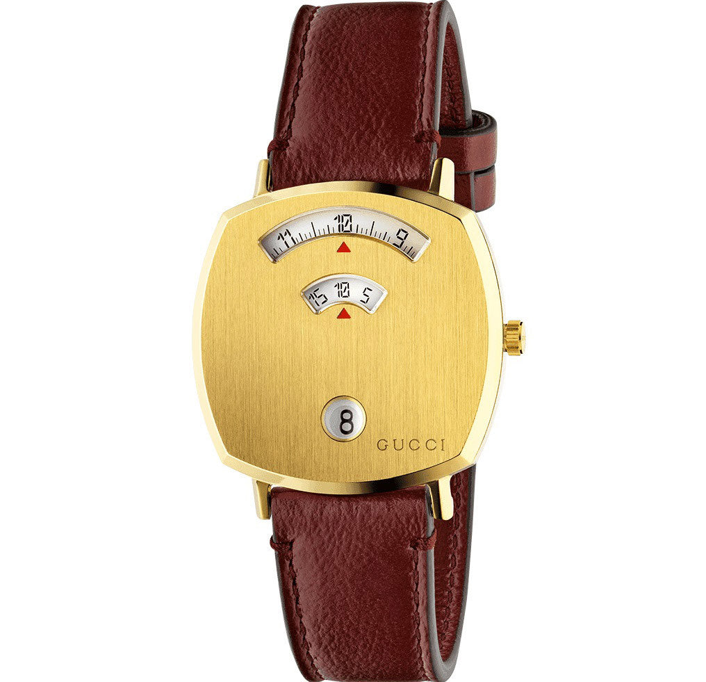Unisex Gucci YA157405 Grip Quartz Watch with Yellow Gold