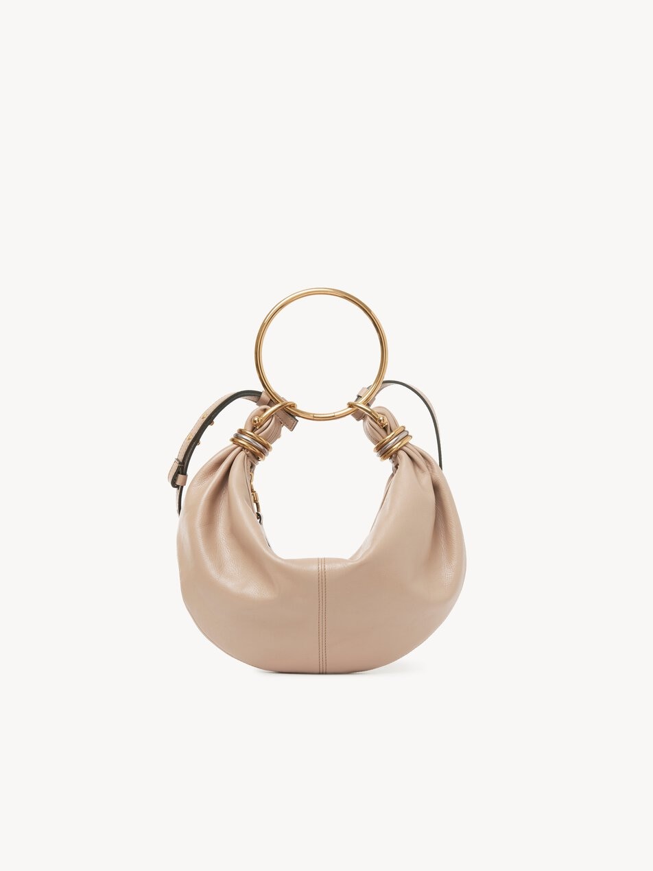 CHLOE Small Bracelet Hobo bag in grained leather Boyish Brown by CHLOE