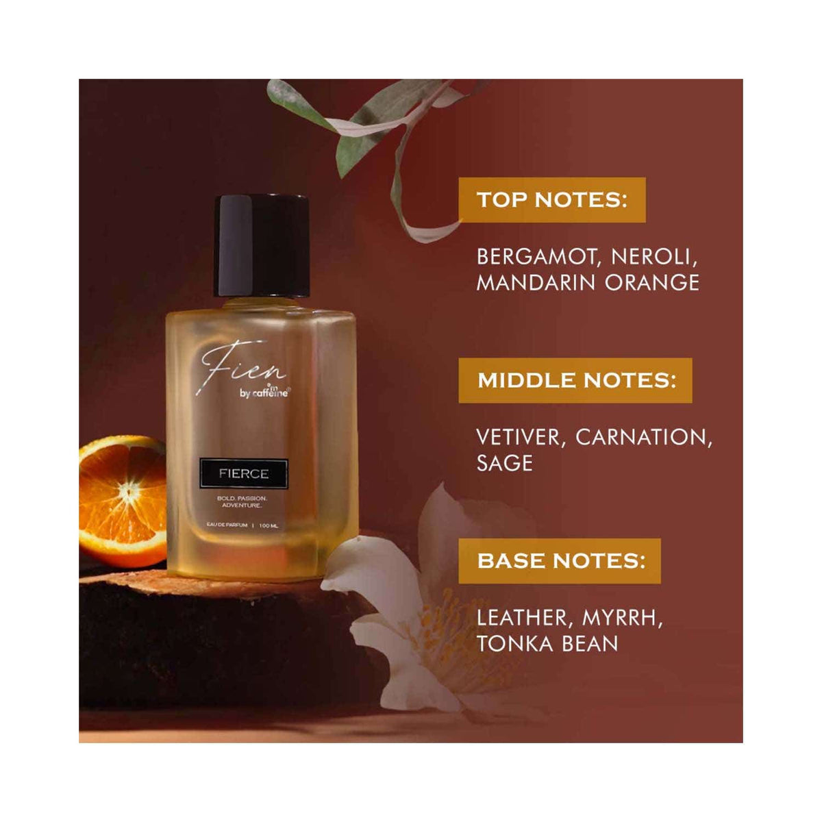 mCaffeine Fien Fierce Perfume for Men Citrusy EDP (100 ml)