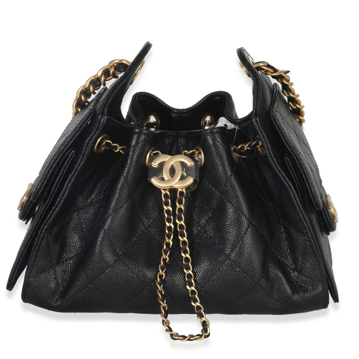 CHANEL Quilted Caviar Mini Chanel 25 Hobo Handbag – Black - Zeuskicks