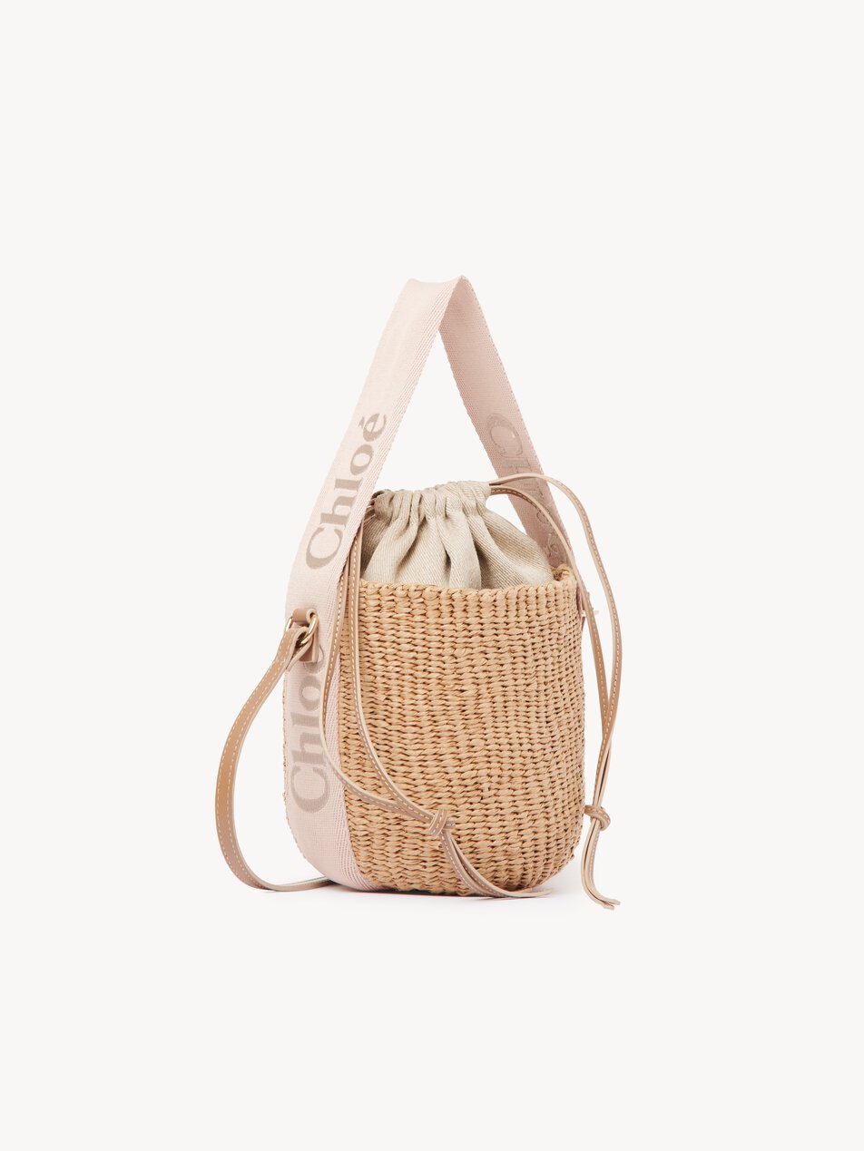 CHLOE Small Woody basket in natural fibers Blushy Beige by CHLOE