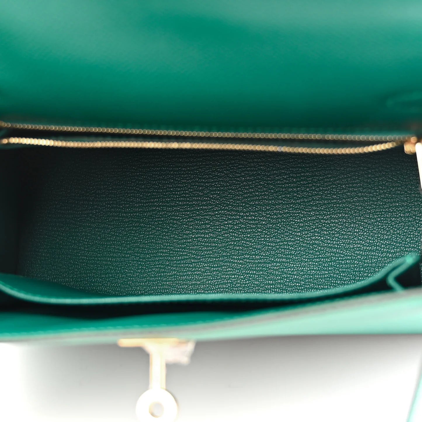 Hermès Epsom Kelly Sellier 25 – Malachite (2020, Gold Hardware)