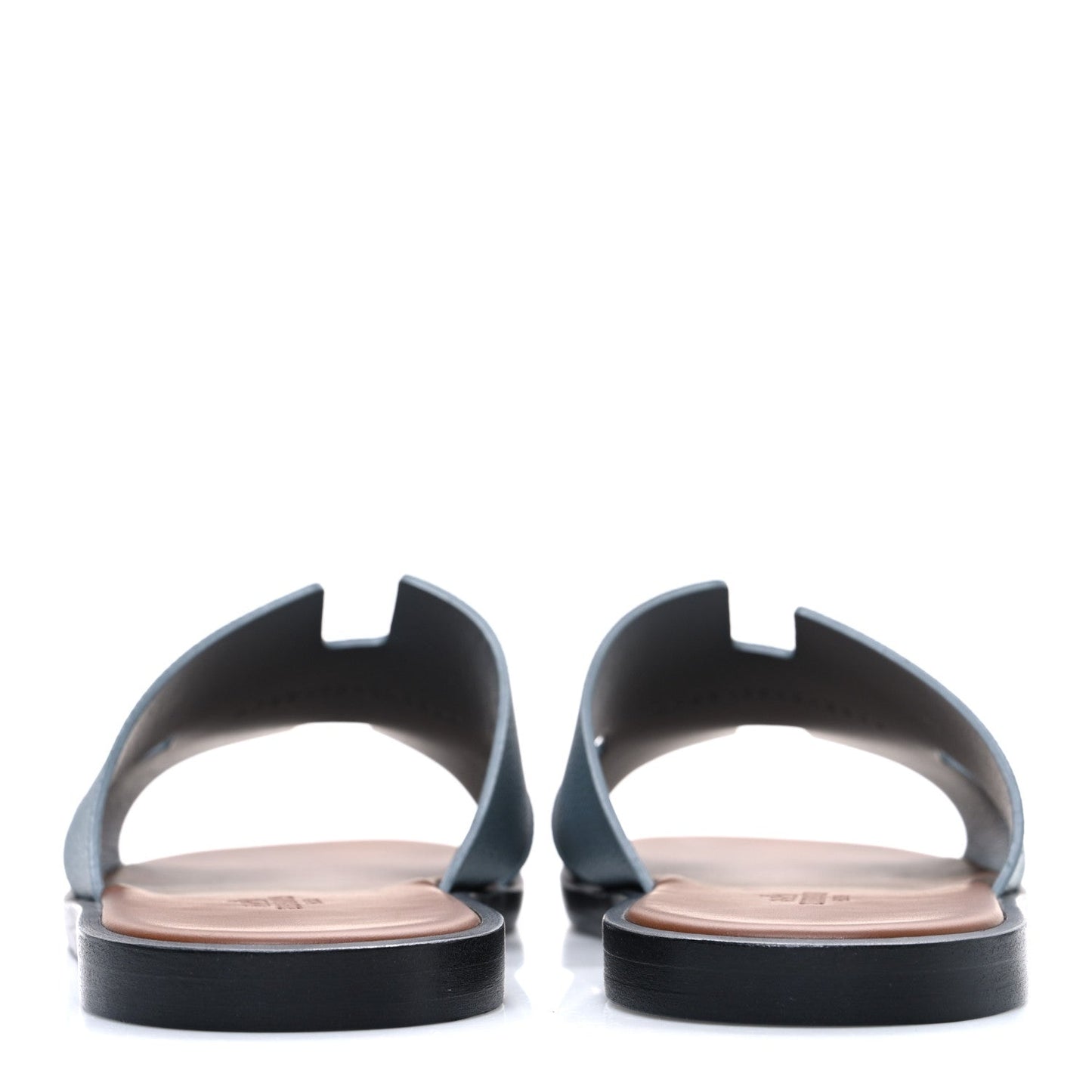 Hermès Izmir Sandals – Gris Antarctique & Brique Epsom Calfskin
