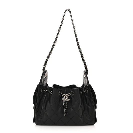 CHANEL Caviar Quilted Mini Chanel 25 Handbag – Black - Zeuskicks