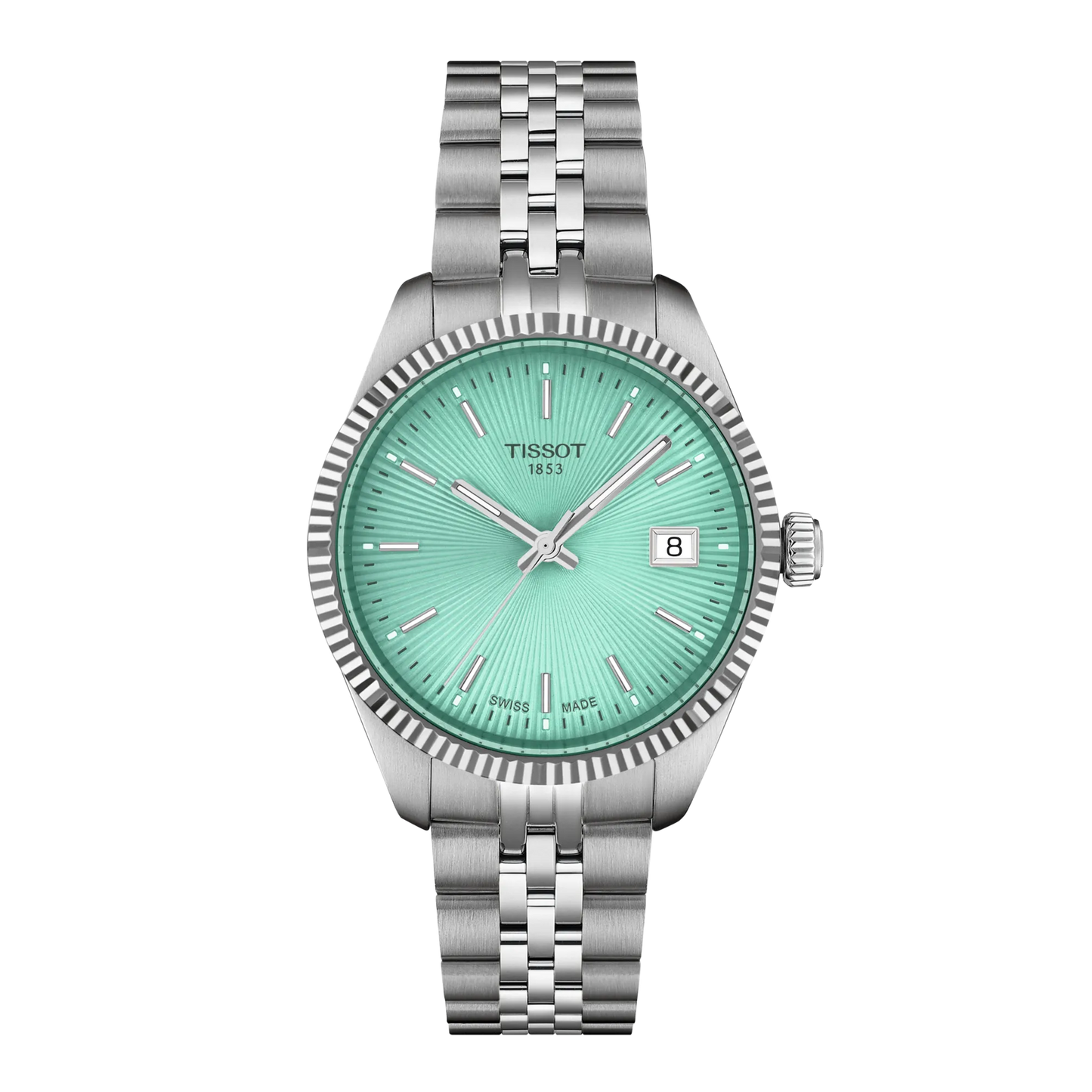 Tissot Ballade 34mm T156.210.11.091.00 – Light Green Dial, Stainless Steel Bracelet
