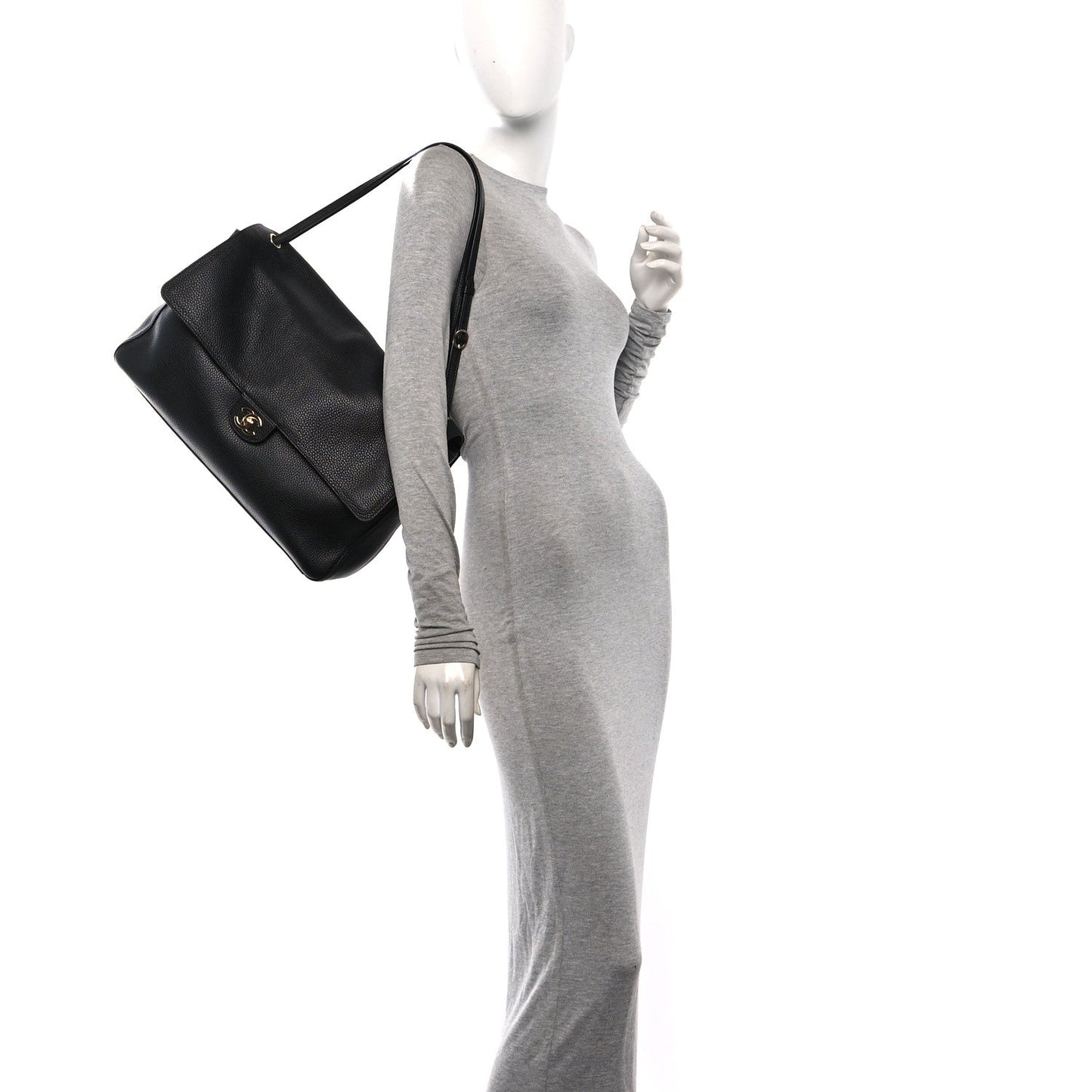 Chanel Grained Calfskin Souplissimo Maxi Flap – Black