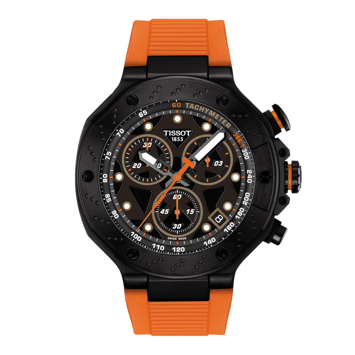 Men’s Tissot T-Race T141.417.37.051.02 Quartz Chronograph Watch – Black & Orange