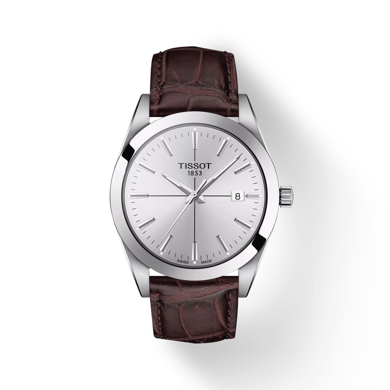 Men’s Tissot Gentleman T127.410.16.031.00 Quartz Watch – Silver Dial