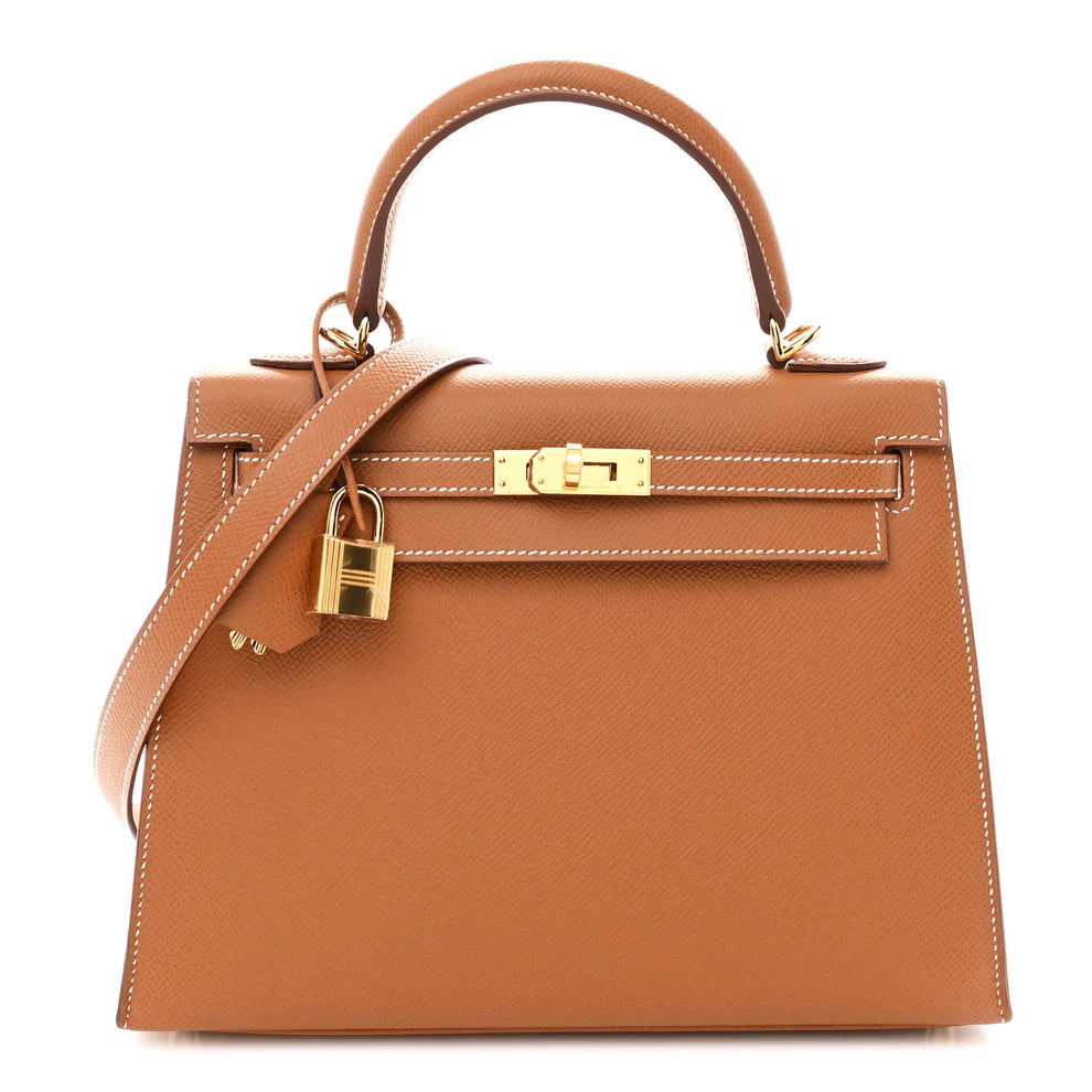 Hermès Kelly Sellier 25 Epsom – Gold with Gold Hardware