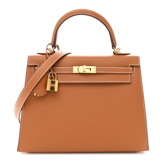Hermès Kelly Sellier 25 Epsom – Gold with Gold Hardware