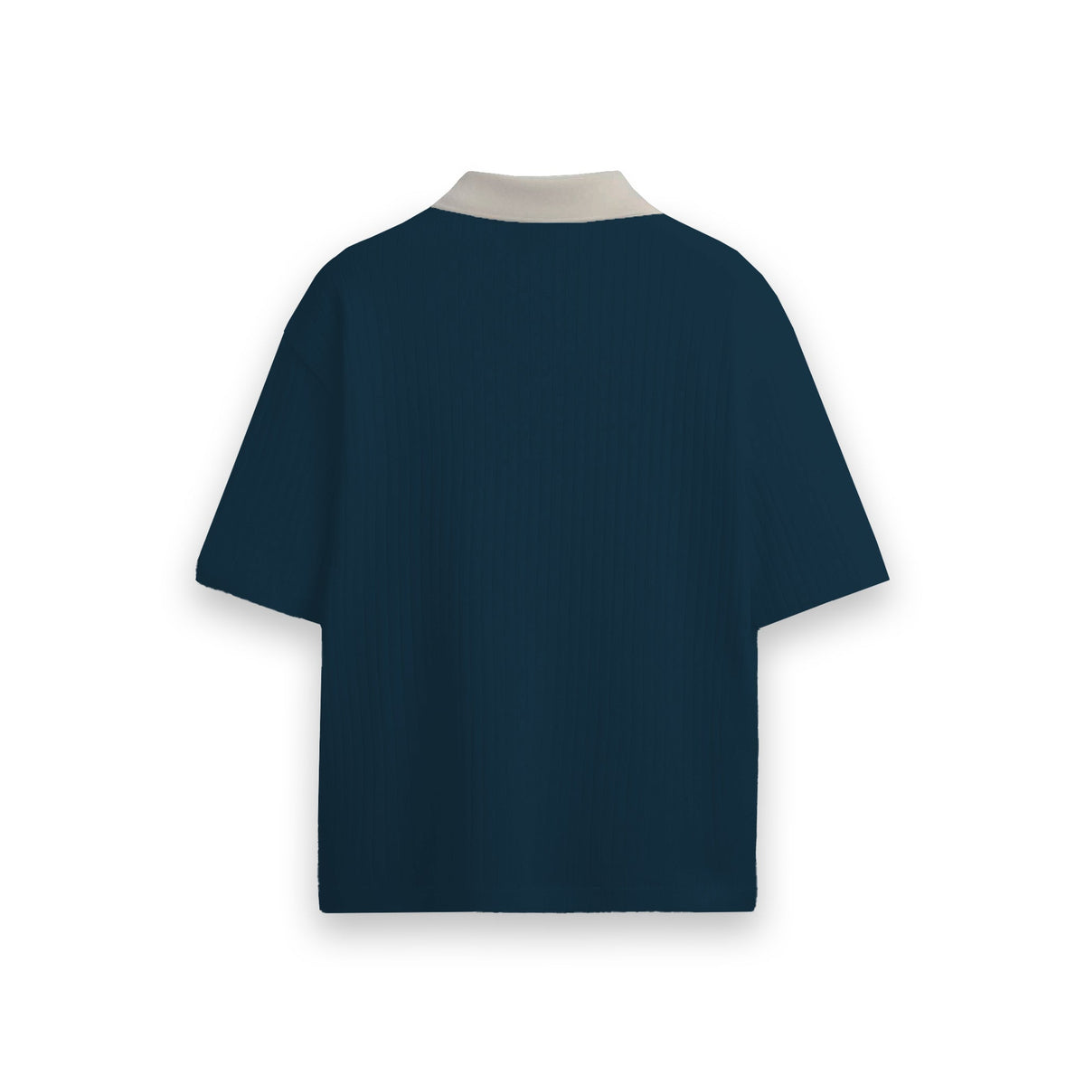 Angela Waffleknit Polo Tshirt - Colonial blue by RECNSTRCT