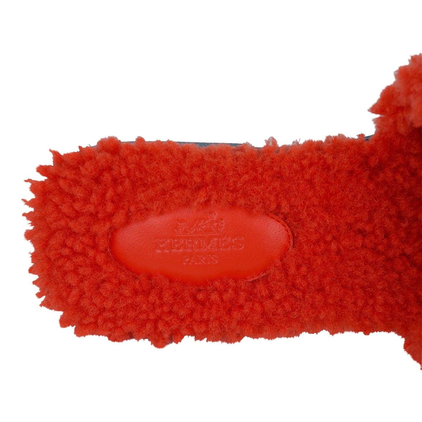 Hermès Oran Teddy Sandals – Orange Shearling Limited Edition