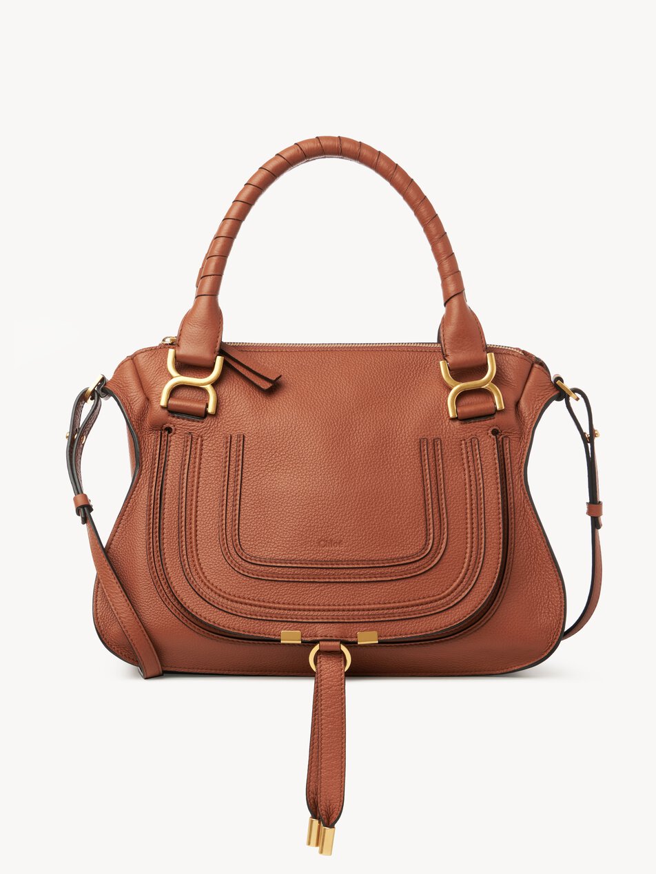 CHLOE Marcie bag in grained leather Tan by CHLOE