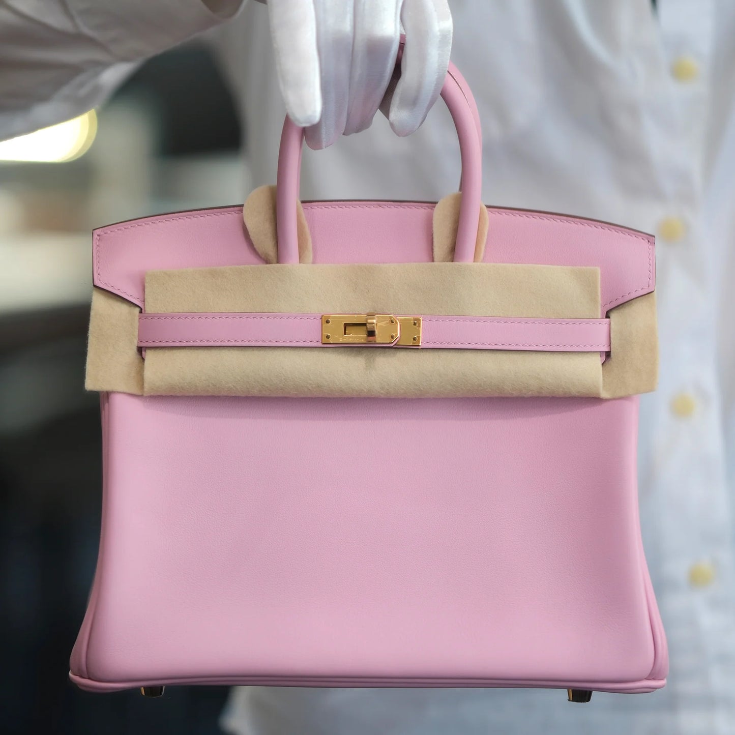 Hermès Birkin 25 – Mauve Sylvestre Swift Leather with Rose Gold Hardware - Zeuskicks