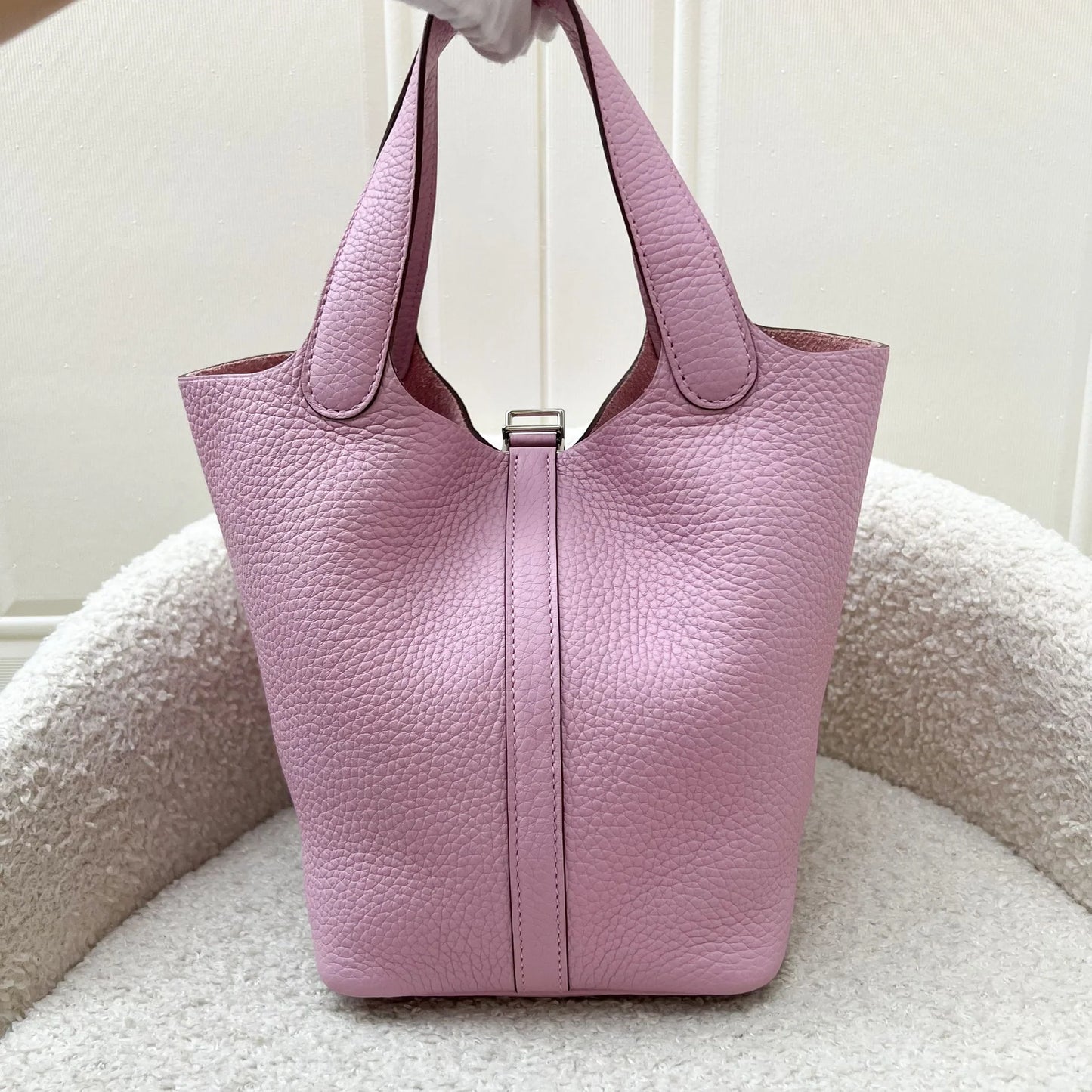 Hermès Picotin 18 in Mauve Sylvestre Clemence Leather