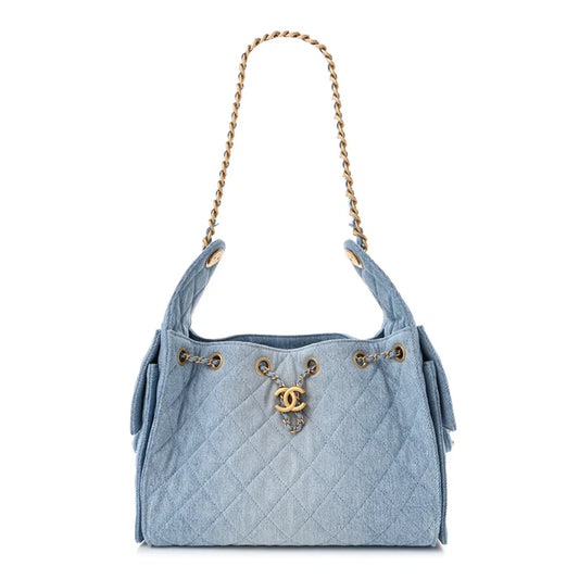 Chanel Small 25 Handbag – Washed Denim Quilted (Blue)