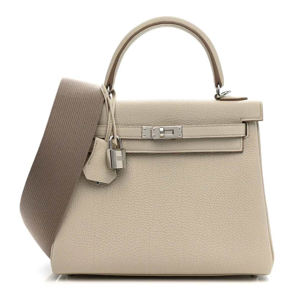 Hermès Kelly 25 Retourne – Beton & Gris Asphalte Togo Leather with Palladium Hardware (2025) - Zeuskicks