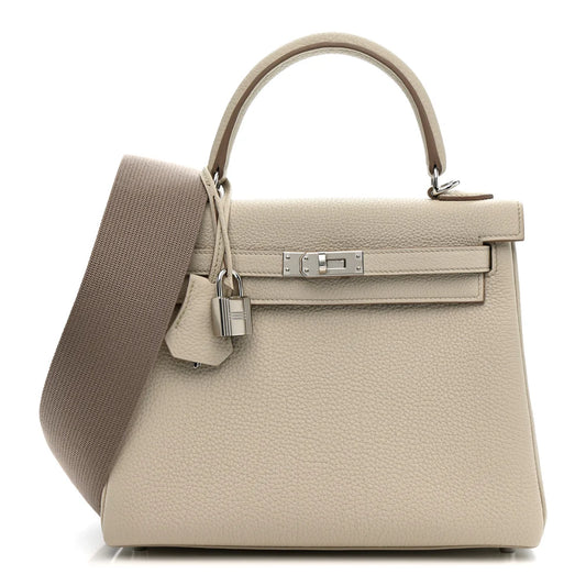 Hermès Kelly 25 Retourne – Beton & Gris Asphalte Togo Leather with Palladium Hardware (2025) - Zeuskicks
