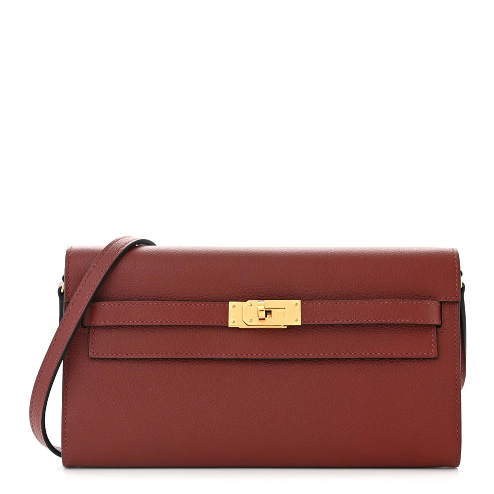 Hermès Kelly To Go Wallet – Rouge H Evercolor Calfskin with Gold Hardware - Zeuskicks