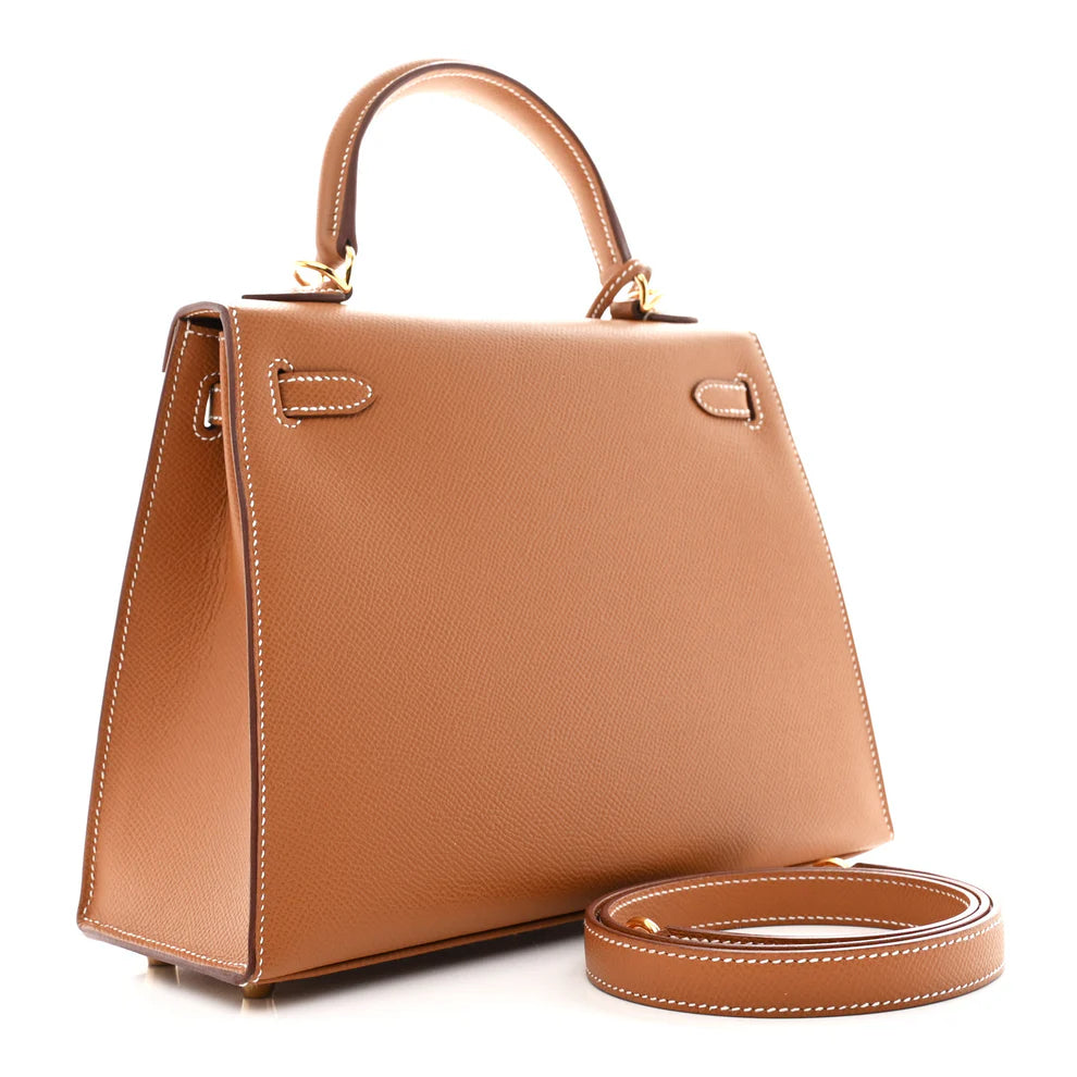 Hermès Kelly Sellier 25 Epsom – Gold with Gold Hardware