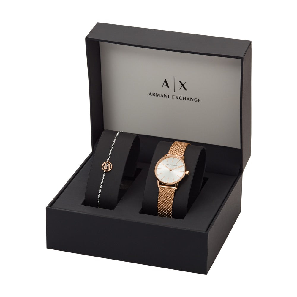 Armani Exchange AX7121 Women's analog watch with silver dial