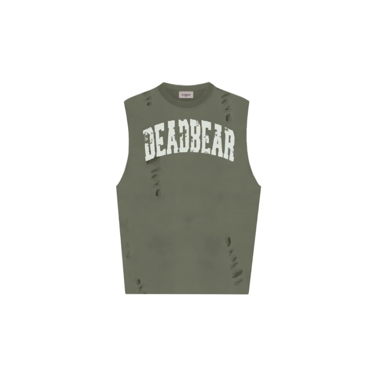 Distressed Olive Tank by DEADBEAR