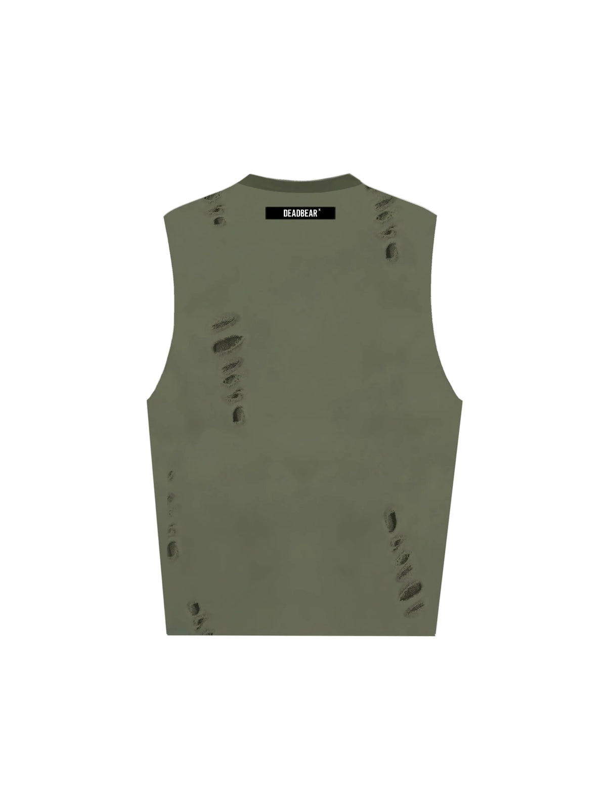 Distressed Olive Tank by DEADBEAR