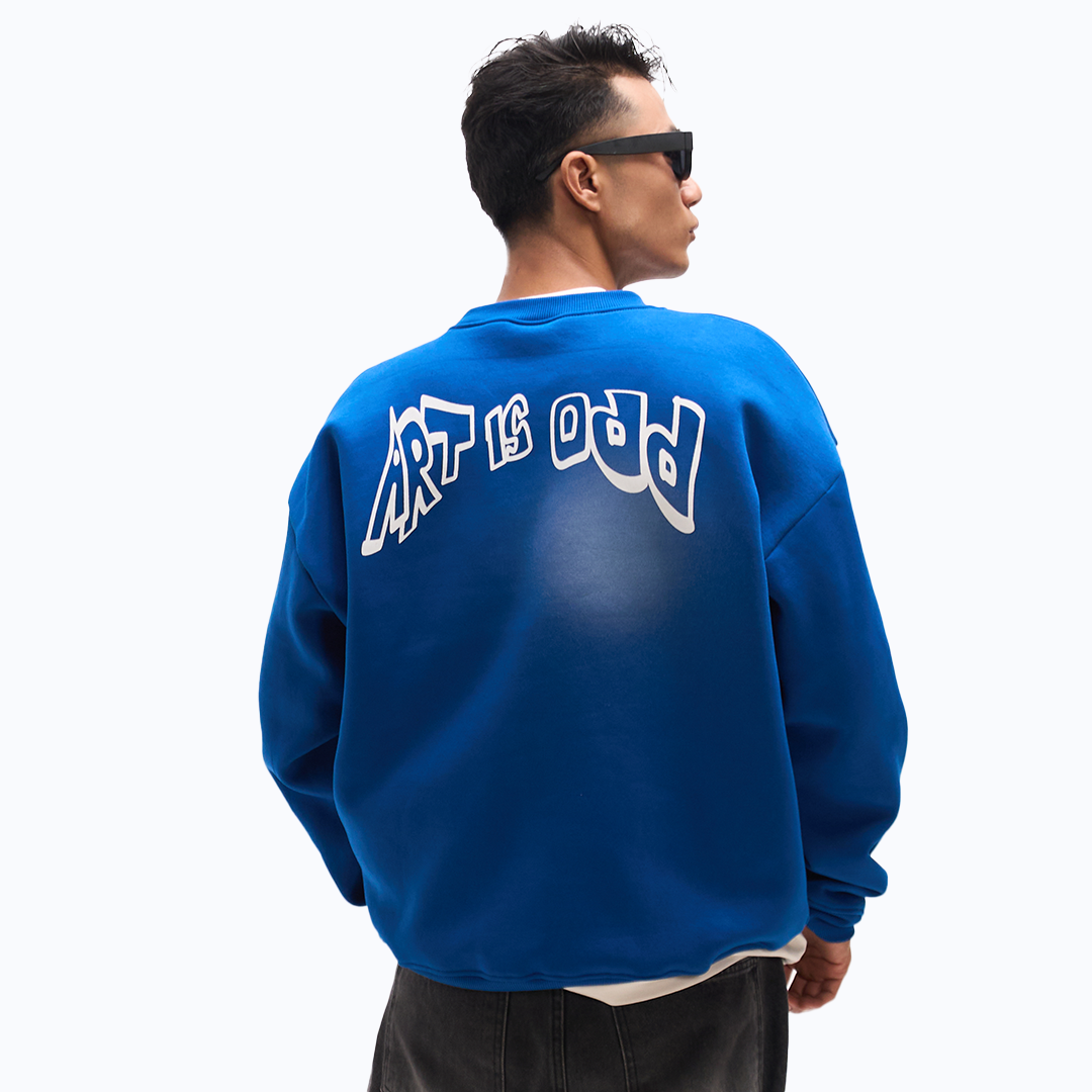 Royal Blue Spray Sweatshirt by oddnoteven