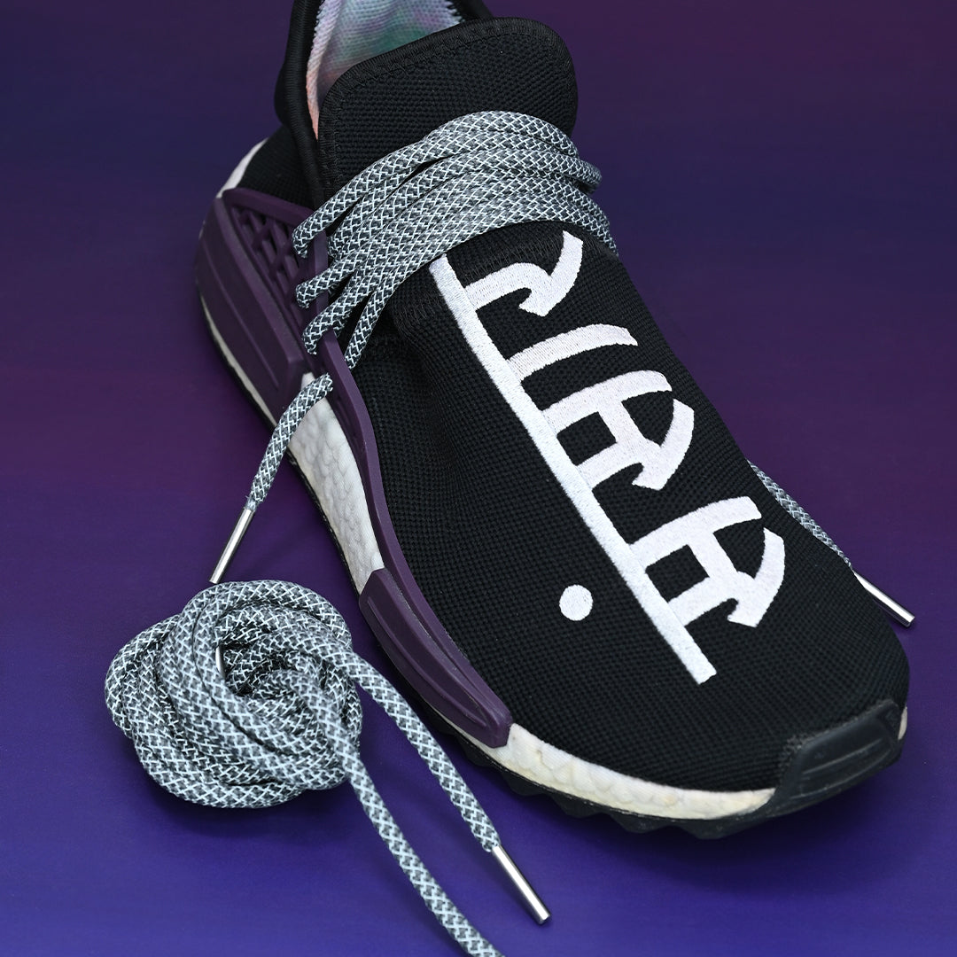 Black Rose Reflective Shoelaces | Yeezy Laces, Nike Laces By KNOTTY by KNOTTY