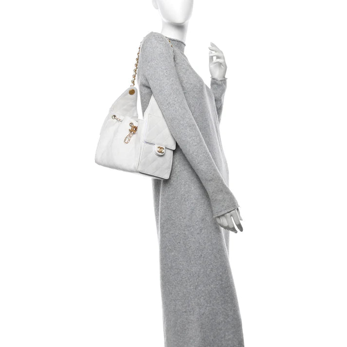 Chanel Caviar Quilted Small Chanel 25 Handbag – White - Zeuskicks