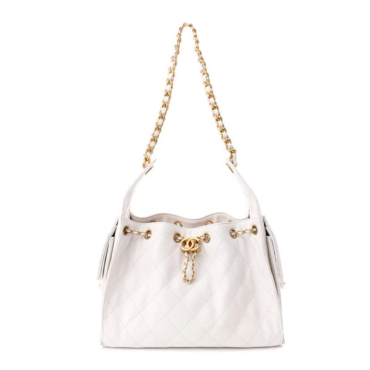 Chanel Caviar Quilted Small Chanel 25 Handbag – White - Zeuskicks