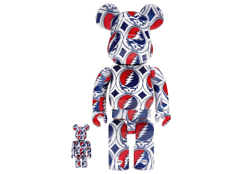 Bearbrick x Grateful Dead (Steal Your Face) 100% & 400% Set by BEARBRICK