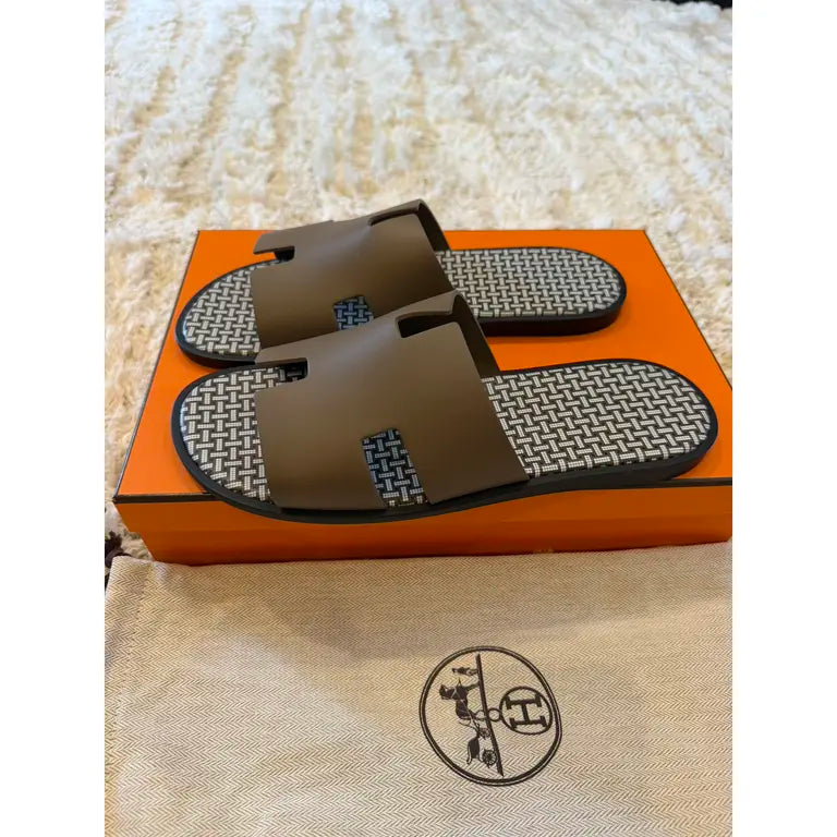 Hermès Izmir Sandals – Calfskin Iconic “H” Cut-Out Design