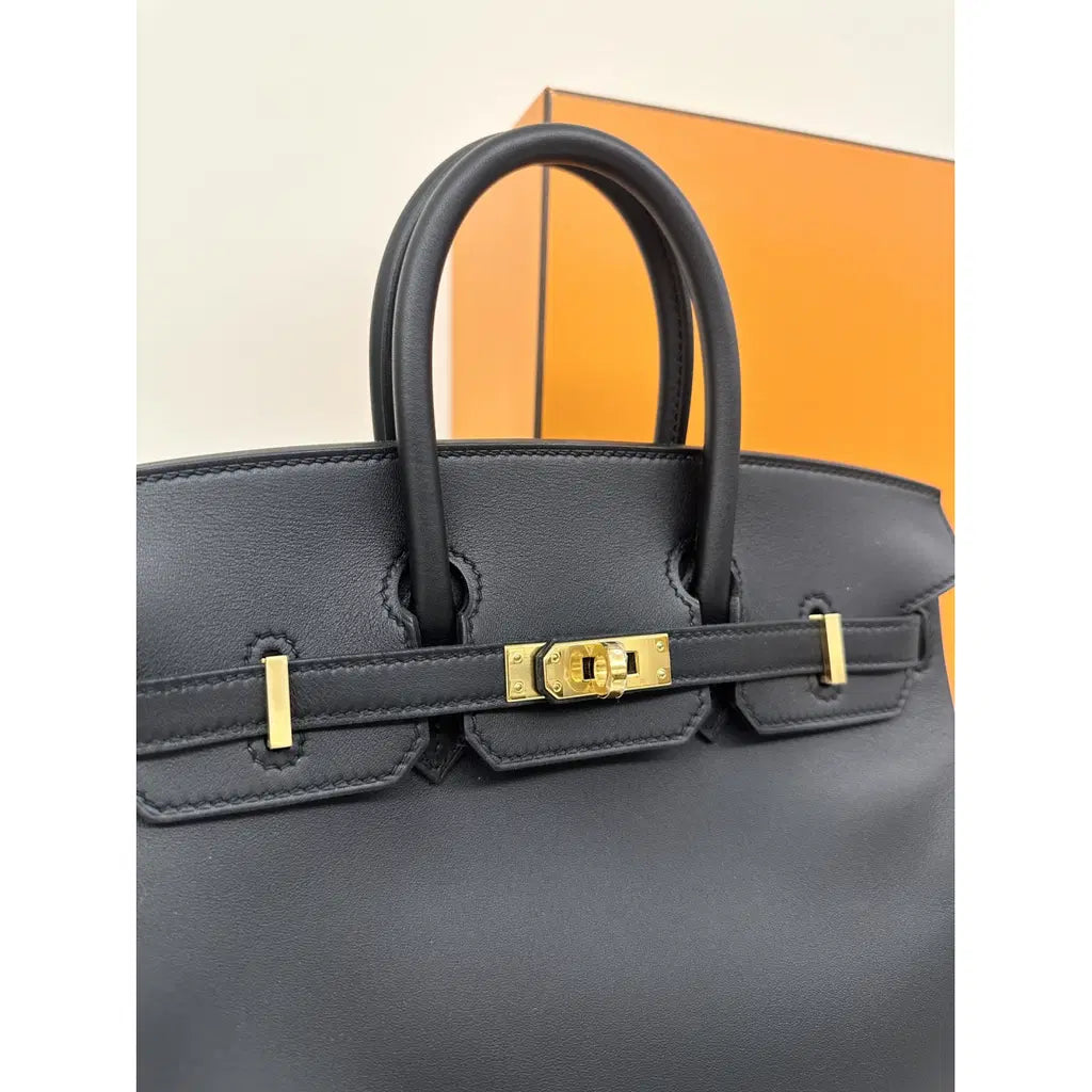 Hermès Birkin 25 Leather Handbag – Black