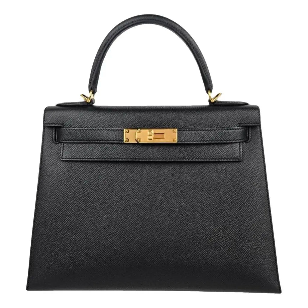 Hermès Kelly 28 – Black Epsom Leather, Gold Hardware