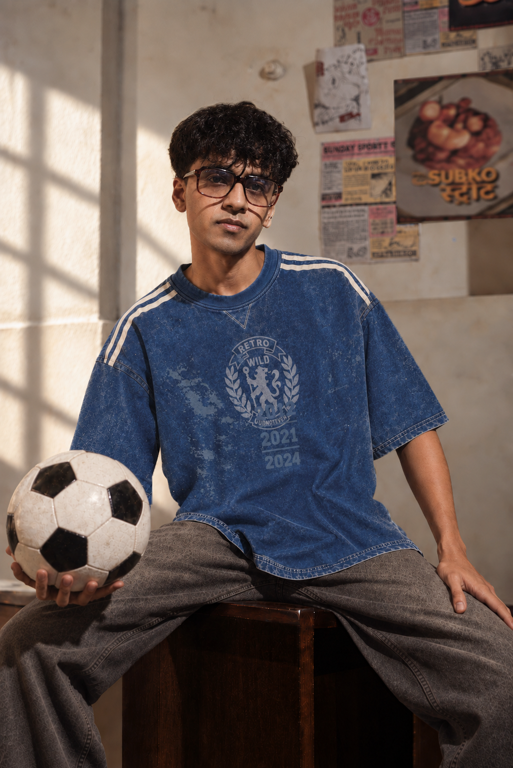 Blue Lions Retro Tee by oddnoteven