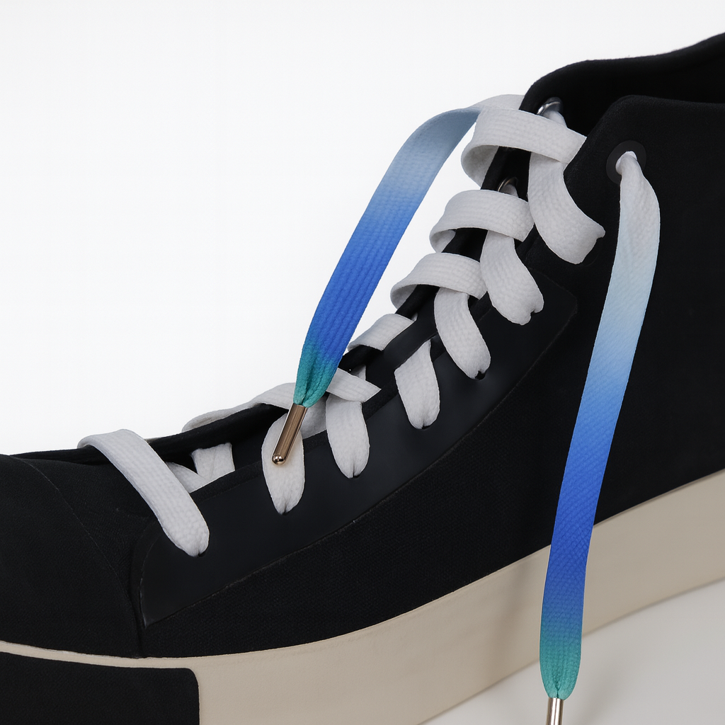 Ocean Surf Gradient Shoelaces | Ocean Blue - Green | Premium Gradient Flat Sneaker Laces by KNOTTY by KNOTTY