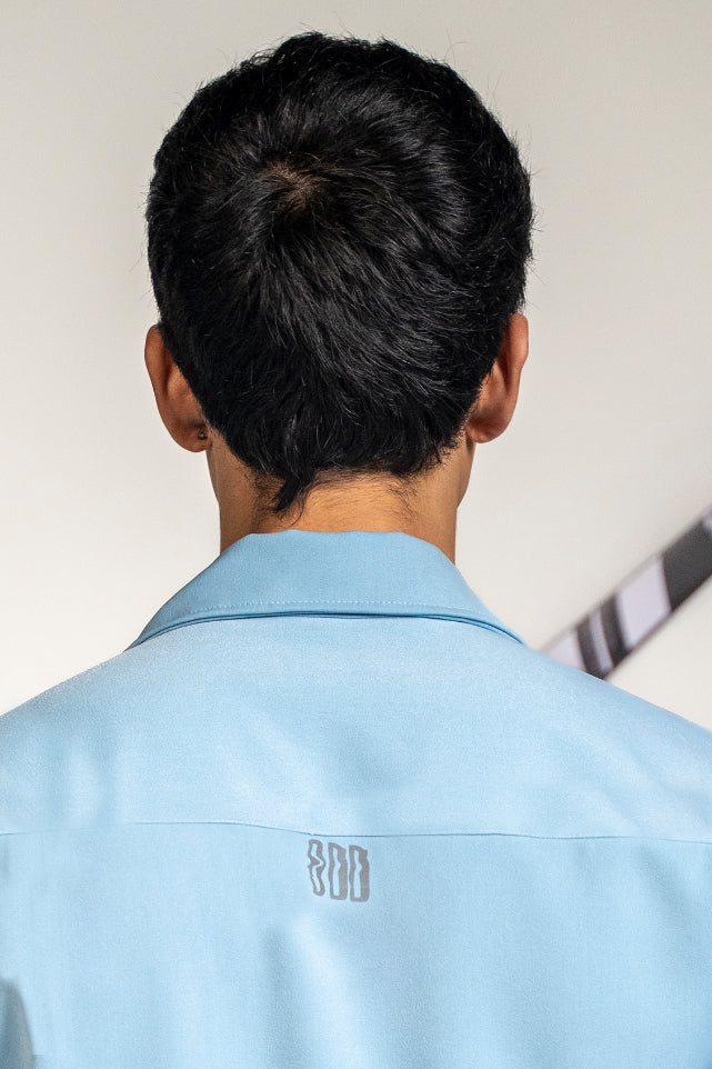 Blue Bowling Shirt by oddnoteven
