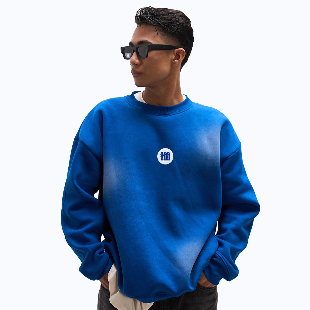 Royal Blue Spray Sweatshirt by oddnoteven